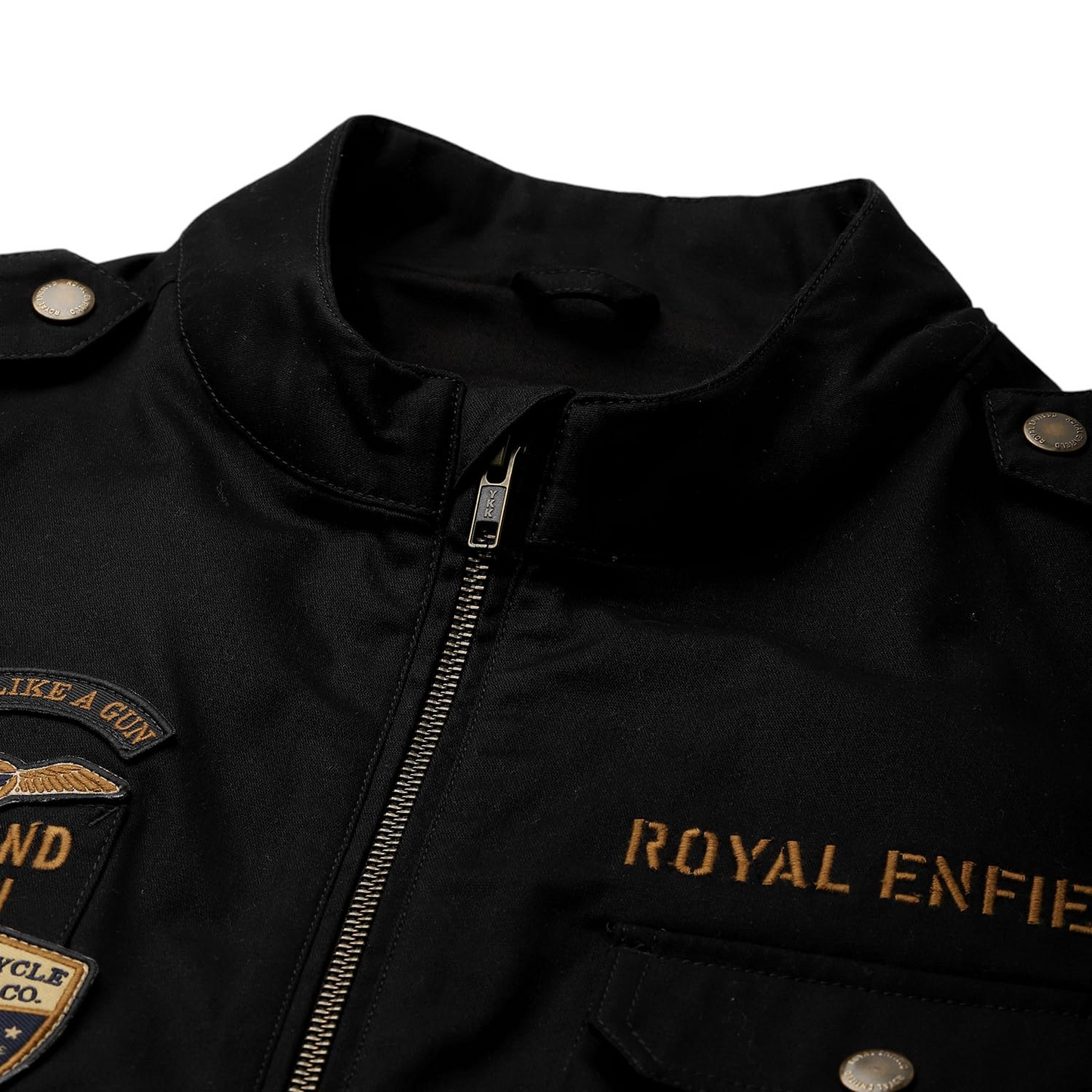 Royal Enfield Sleeveless Commando Jacket Black (Size: XL)-JKO240006-BLACK