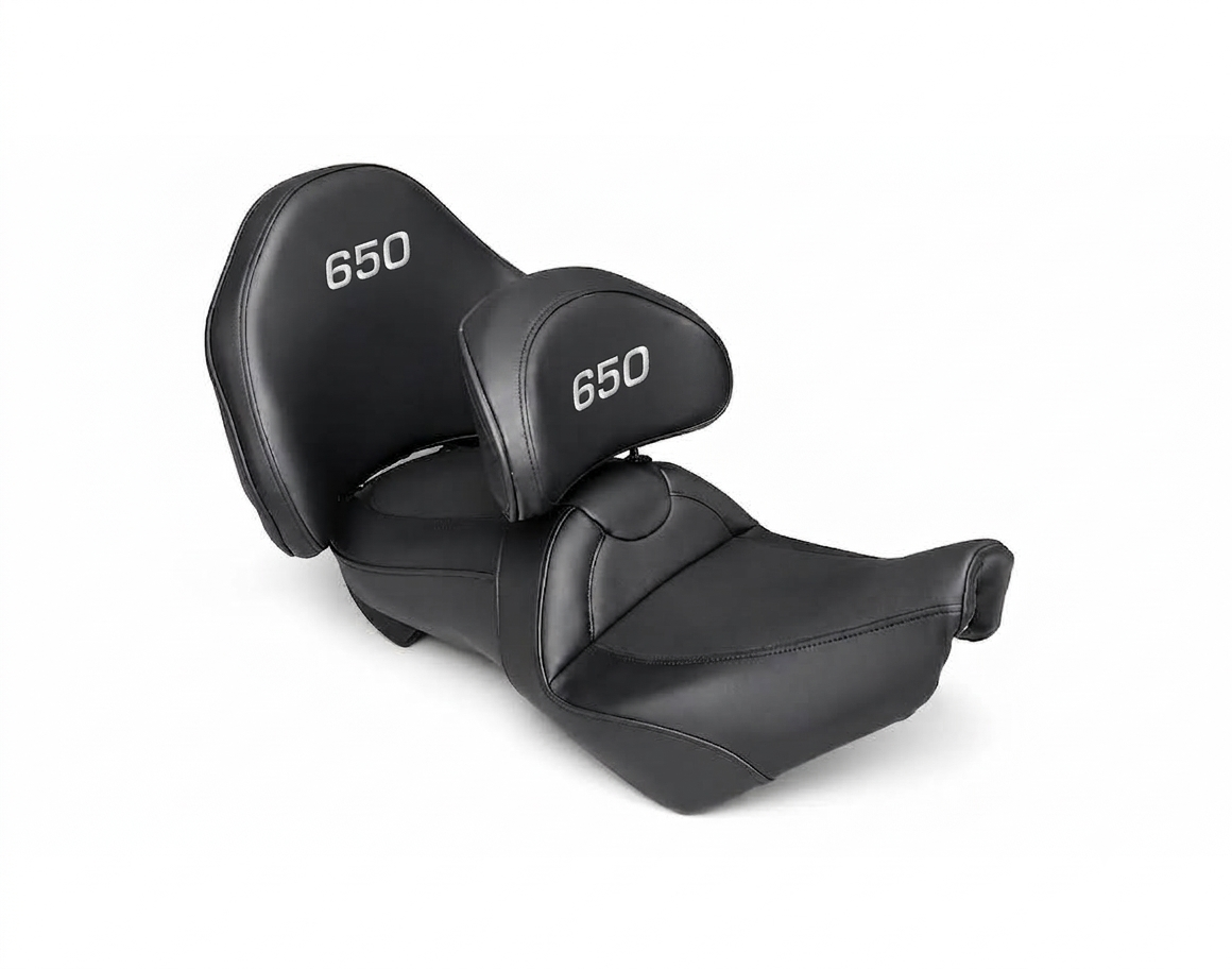 Autodux Fit For Royal Enfield Super Meteor 650 Dual Backrest Seat with Embroidery