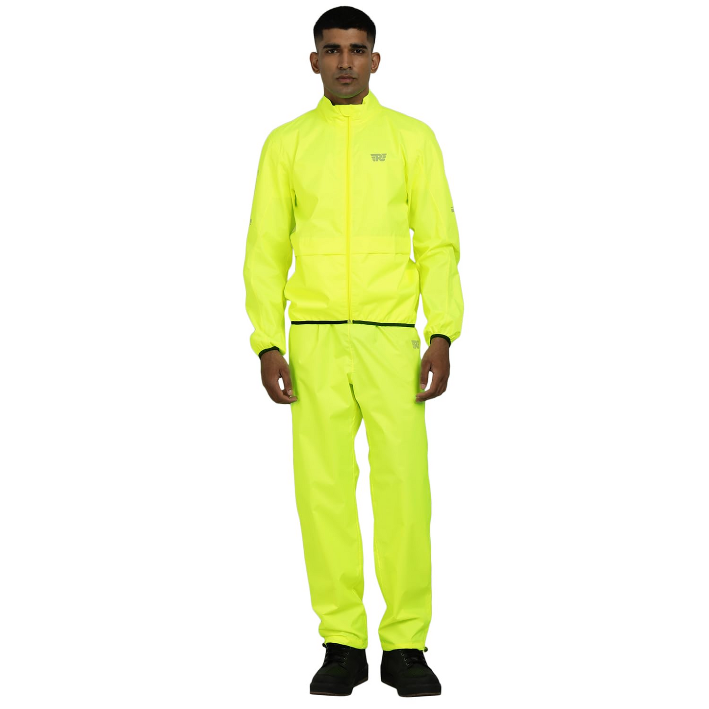 Royal Enfield Storm Shield Rain Jacket | Material: 100% Polyester | Elasticated cuffs for rain protection | Quick access waterproof pocket | 8000mm Water Resistant for Heavy Rains RJA250001 S