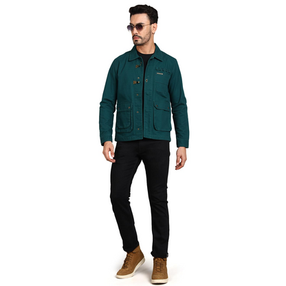 Royal Enfield Military Vintage Jacket(Size:XL)-JKA240002-DEEP TEAL
