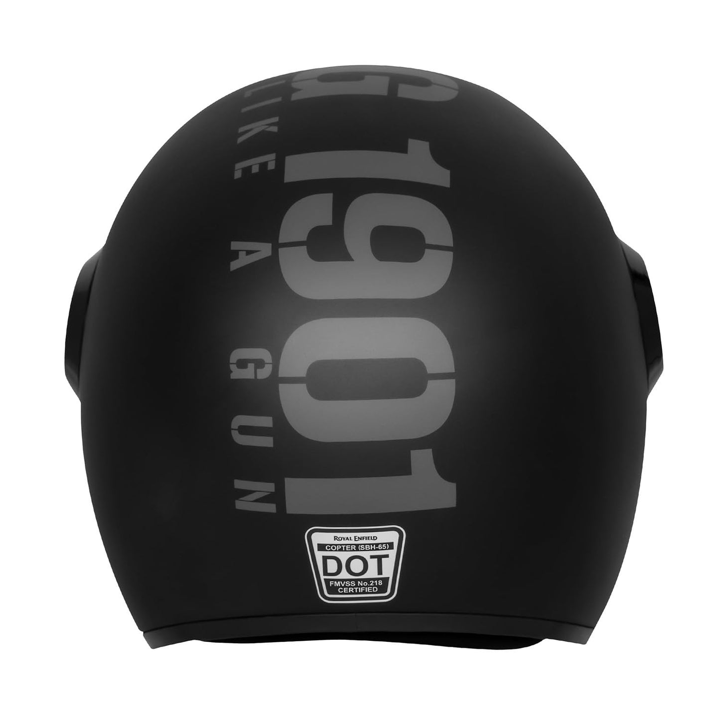 ROYAL ENFIELD Helmet Copter Half FACE | Certification: ISI & DOT | Outer Shell - High Impact Grade ABS | Lightweight | Micrometric Lock | MATT Black & Grey