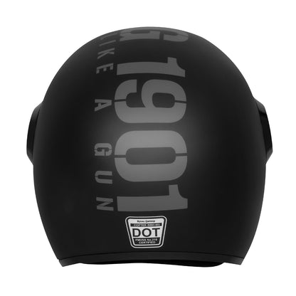 ROYAL ENFIELD Helmet Copter Half FACE | Certification: ISI & DOT | Outer Shell - High Impact Grade ABS | Lightweight | Micrometric Lock | MATT Black & Grey