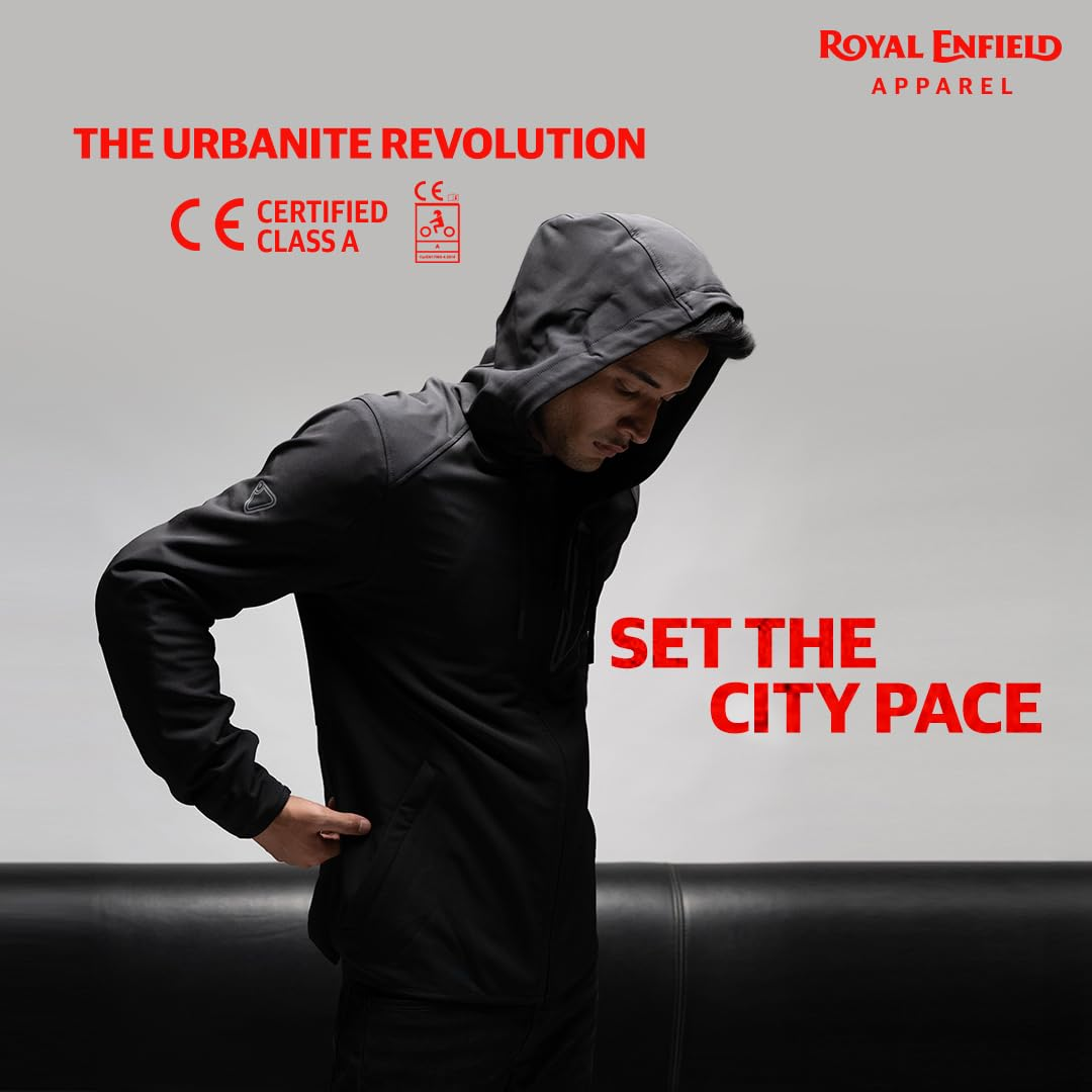 ROYAL ENFIELD URBANITE RIDING JACKET CUM CASUAL JACKET CUM SWEATSHIRT|CE level 2 armours at Shoulders & Elbows CE level 2 armour at back|Riding jacket...