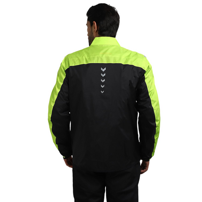 ROYAL ENFIELD EXPLORER PRINT RIDING JACKET|CE certified to class A- Entire Jacket|D3O CE level 2 armours at shoulders elbow & back|Adjustable straps all over|Standalone Rain Jacket|STELLAR RED L