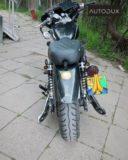 Autodux Fit For Royal Enfield Super Meteor 650 Touring Seat Black Green