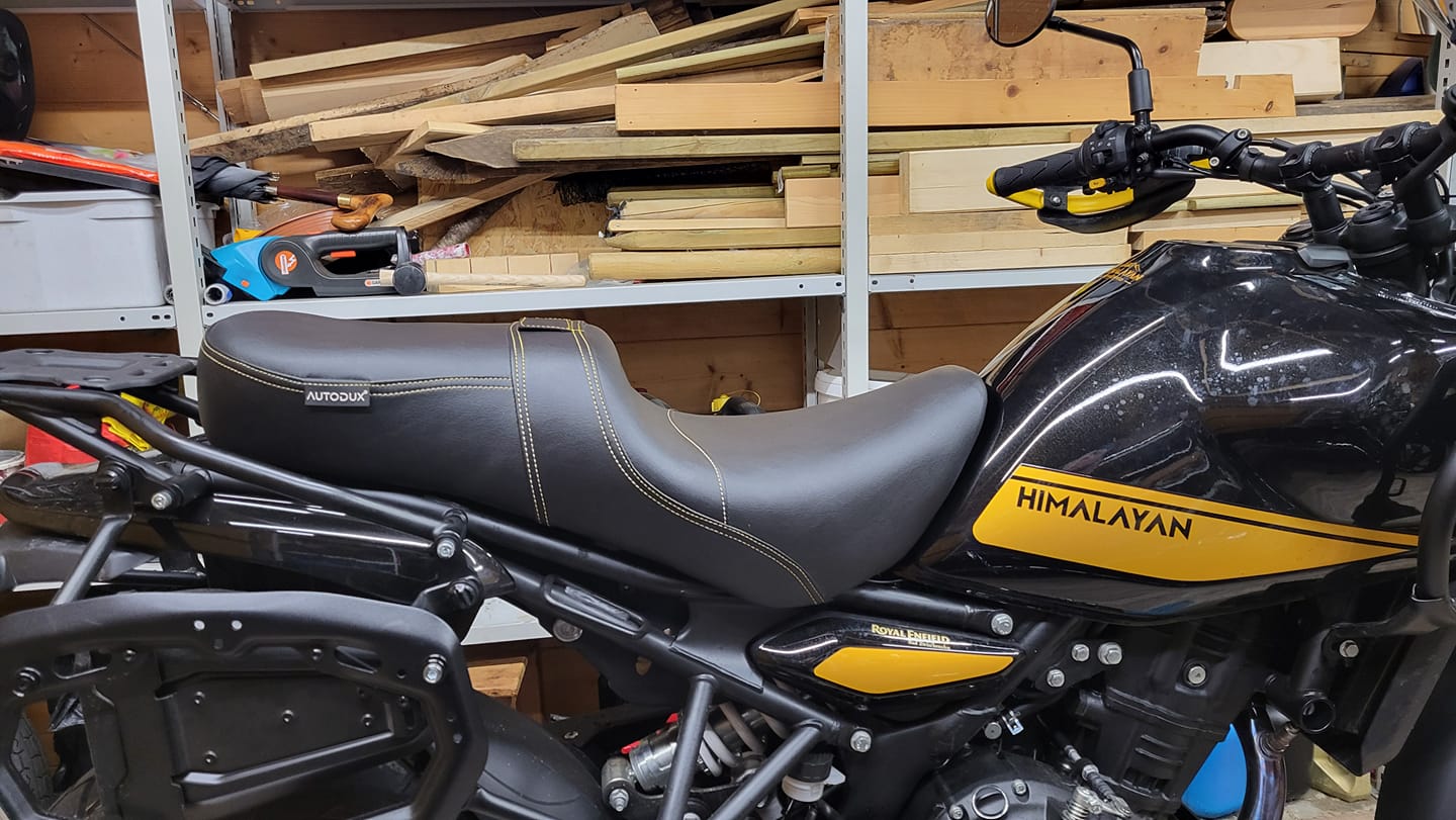 Autodux Fit for Royal Enfield Hiamlayan 450 seat with Backrest