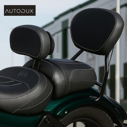 AUTODUX fit for Royal Enfield, super meteor 650 custom seat with Rider and passenger backrest