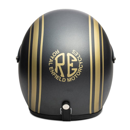 Royal Enfield ISI Certified Open Face Riding Helmet with Excellent Impact Protection, Scratch Resistance, Partially Removable and Washable Comfort Liner Athena Grey, Size: M( 57-58Cm),Motorcycling