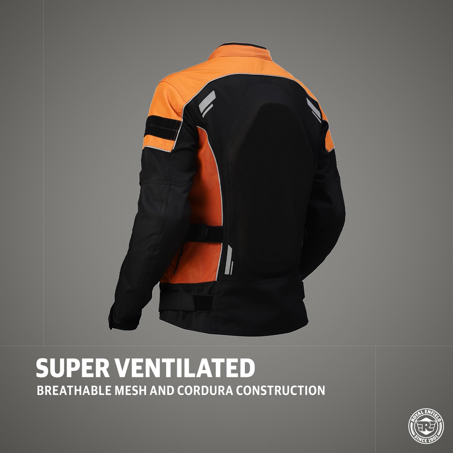 Royal Enfield Streetwind Pro Riding Jacket Orange (L) 42 Cm With Ce Level 2 Protectors At Shoulder, Elbow & Back And Ce Level 1 Ergo Pro-Tech Armours At...