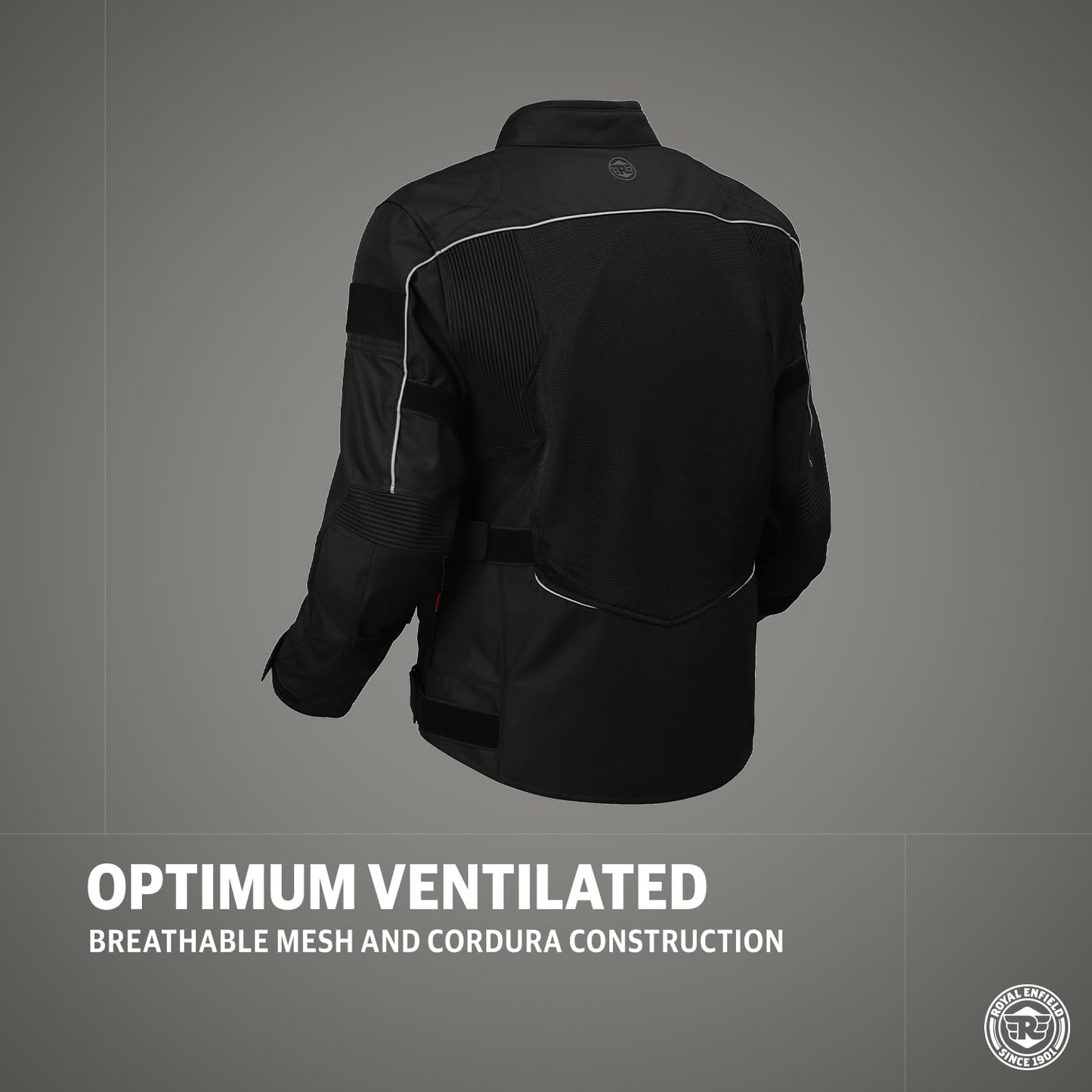 Royal Enfield Explorer V4 Pro Riding Jacket Black (L) 42 Cm with "D3O",Level 2 Protectors At Shoulders & Elbows & Fitted with Back Armours,“Ergo Pro Tech”,Level 2 Pockets For Chest Protectors