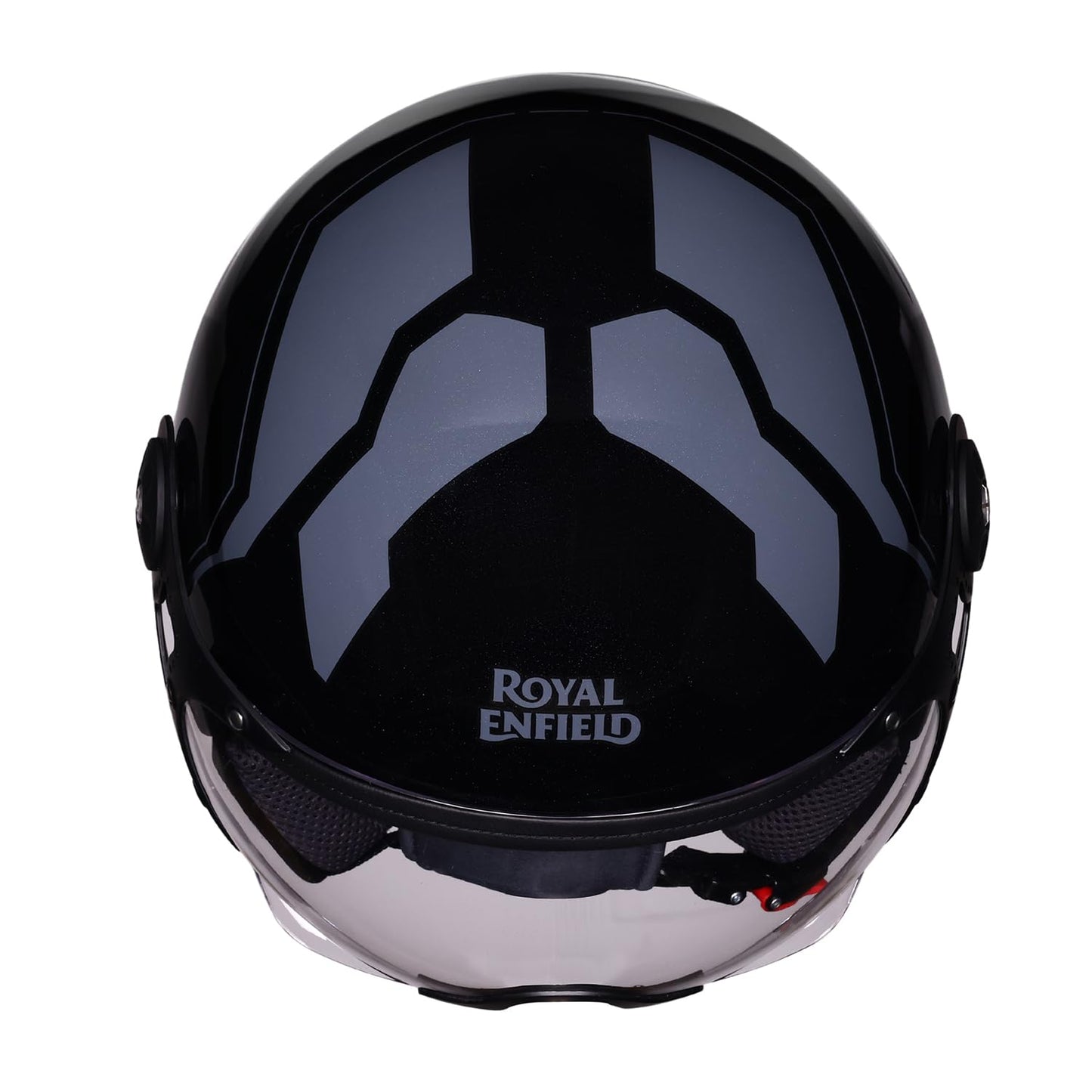 ROYAL ENFIELD Airforce 1901 Open Face Helmet | Certification: ISI & DOT | High Impact Grade ABS Shell | High Strength EPS Liner for Added Strength| Sleek Aviator Inspired Design | Black (L) 60 CM
