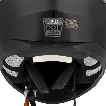 Royal Enfield ISI & DOT Certified Bullet Lightwing Modular Riding Helmet Black (M) 58 Cm-with High Impact Grade Thermoplastic & High Density Head EPS Liner for Superior Impact Protection & Durability
