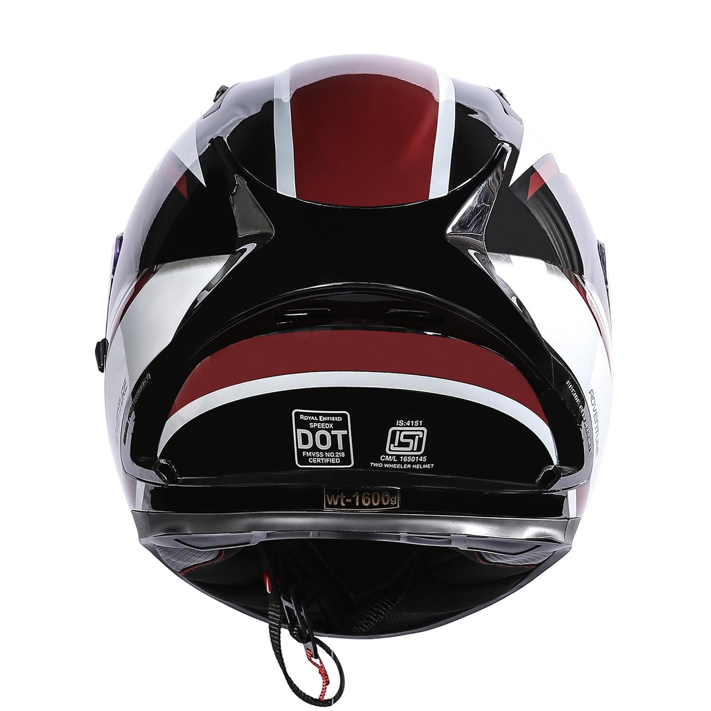 Royal Enfield Speedx FF Avd Id Abs Gl ISI and DOT Certified Riding Helmet Maroon (L) 60 with High Impact Grade Thermoplastic for Superior Impact Protection and Durability