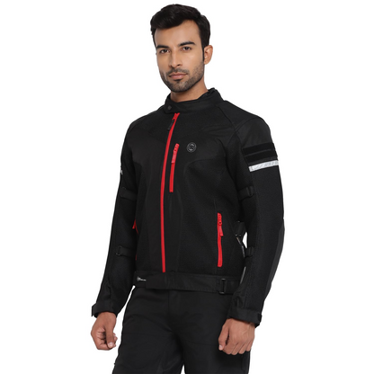 Royal Enfield Windfarer V2 Riding Jacket Black (S) 38 Cm Pro-Tech Ce Level 2 Protectors At Shoulder, Elbow And Back & Pocket At Chest That Can Be...