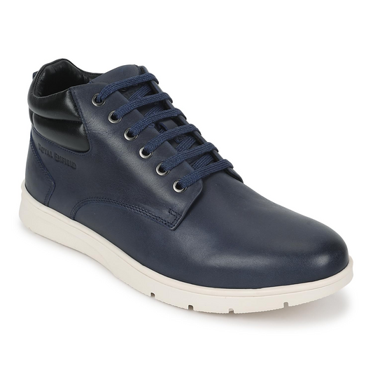 Royal Enfield Clasic Leather MIDANKLE Shoes Dark Blue