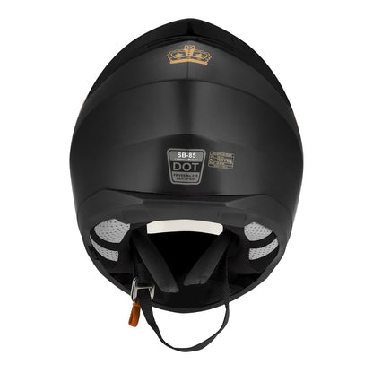 Royal Enfield ISI & DOT Certified Bullet Lightwing Modular Riding Helmet Black (M) 58 Cm-with High Impact Grade Thermoplastic & High Density Head EPS Liner for Superior Impact Protection & Durability