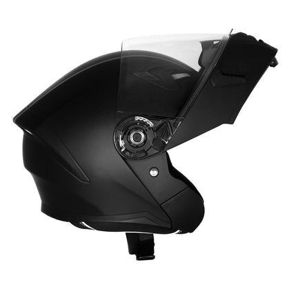 ROYAL ENFIELD MOD Adroit Helmet | ISI Certified | Flip- up Modular | High Impact Grade Thermoplastic Shell | High Density EPS Liner for Better Impact Protection | UV Treated Visor | Black (M) 58 CM