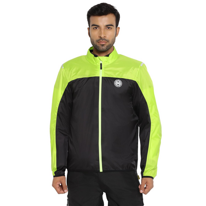 Royal Enfield Explorer V4 Pro Riding Jacket Neon Green (XL) 44Cm with "D3O",Level 2 Protectors At Shoulders & Elbows & Fitted with Back Armours,“Ergo Pro Tech”,Level 2 Pockets For Chest Protectors