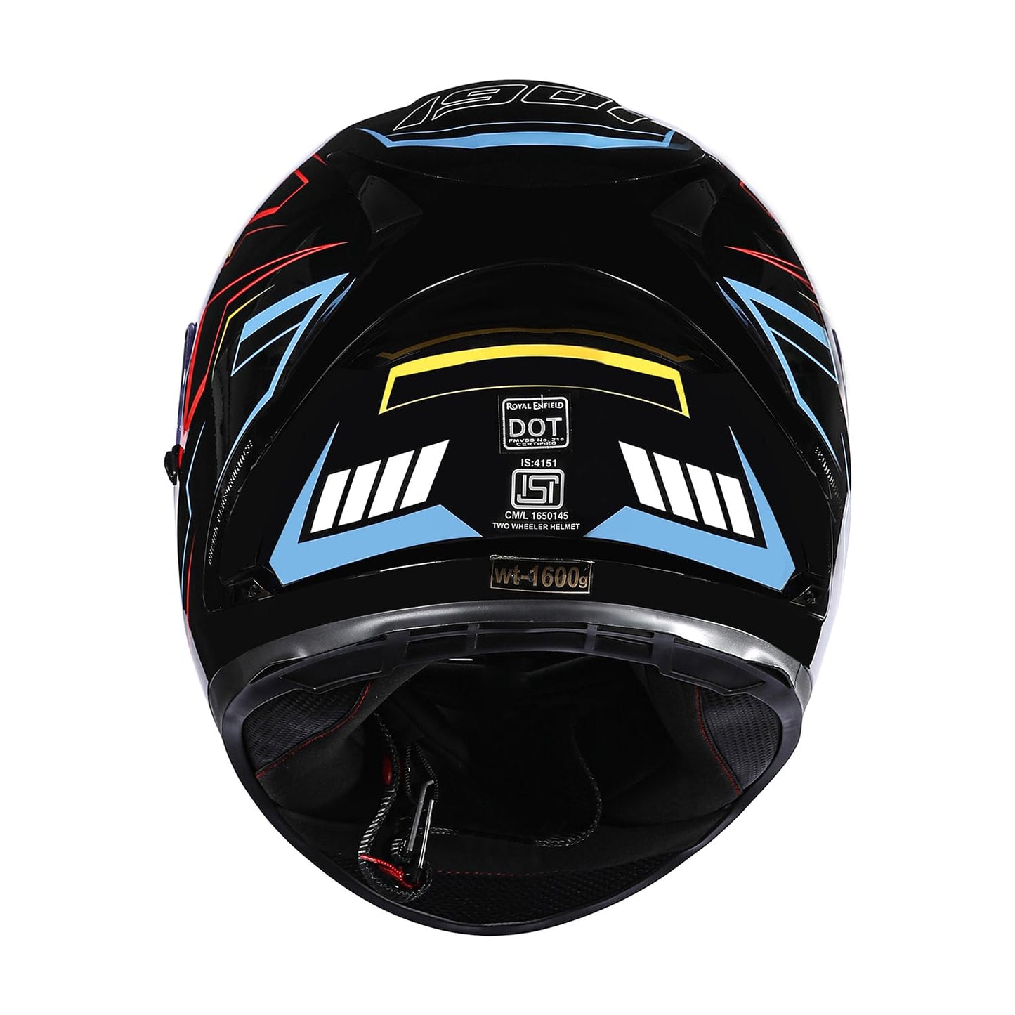 Royal Enfield Speedx Helmet Full Face Gearup | ISI and DOT Certified Riding Helmet | Anti-Fog Pinlock System | Better Scratch Resistance | Dual EPS for Perfect Fitting & Absorb Impact BLACK (XL)62 CM