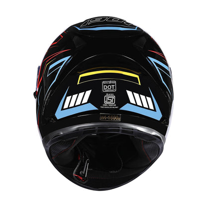 Royal Enfield Speedx Helmet Full Face Gearup | ISI and DOT Certified Riding Helmet | Anti-Fog Pinlock System | Better Scratch Resistance | Dual EPS for Perfect Fitting & Absorb Impact BLACK (XL)62 CM