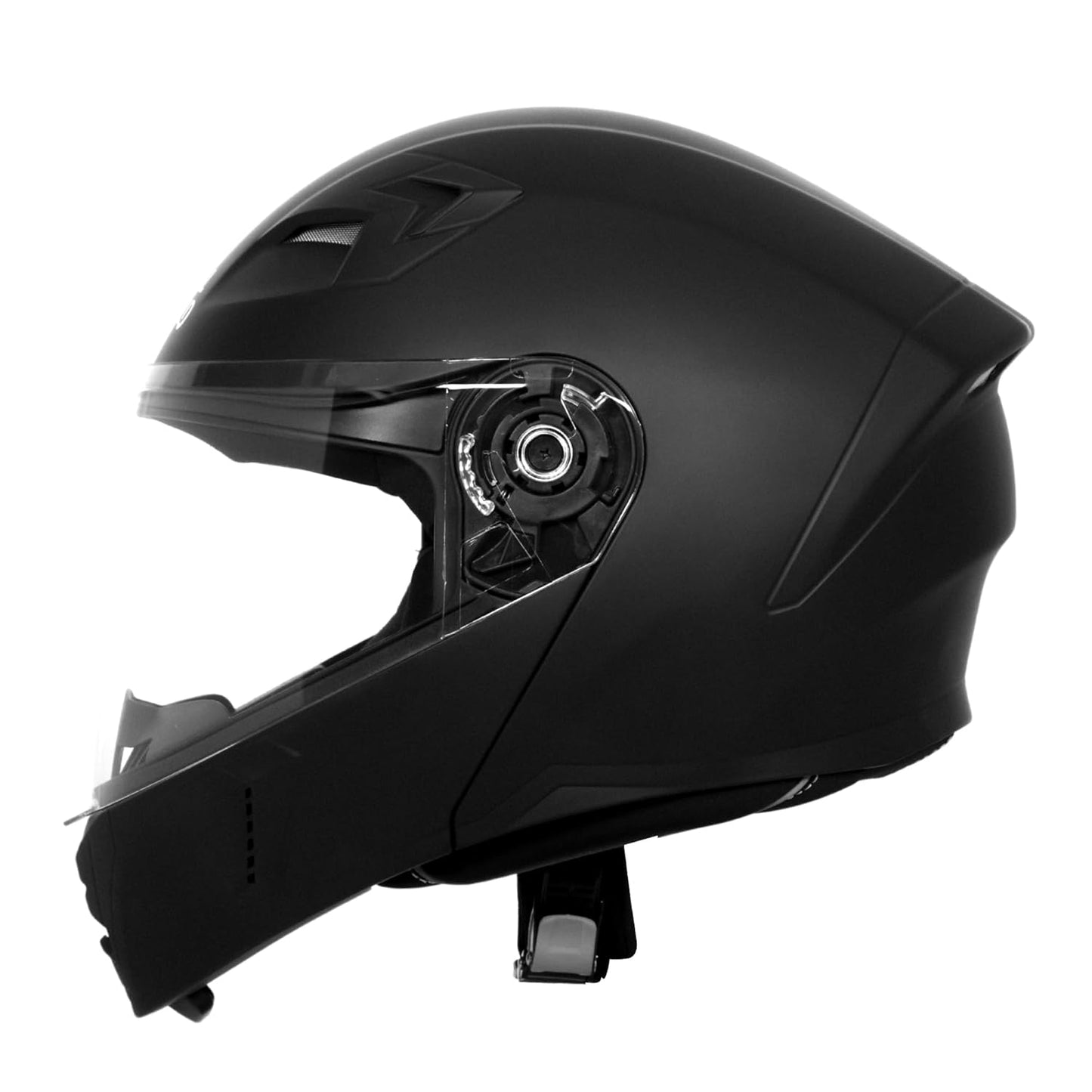 ROYAL ENFIELD MOD Adroit Helmet | ISI Certified | Flip- up Modular | High Impact Grade Thermoplastic Shell | High Density EPS Liner for Better Impact Protection | UV Treated Visor | Black (M) 58 CM