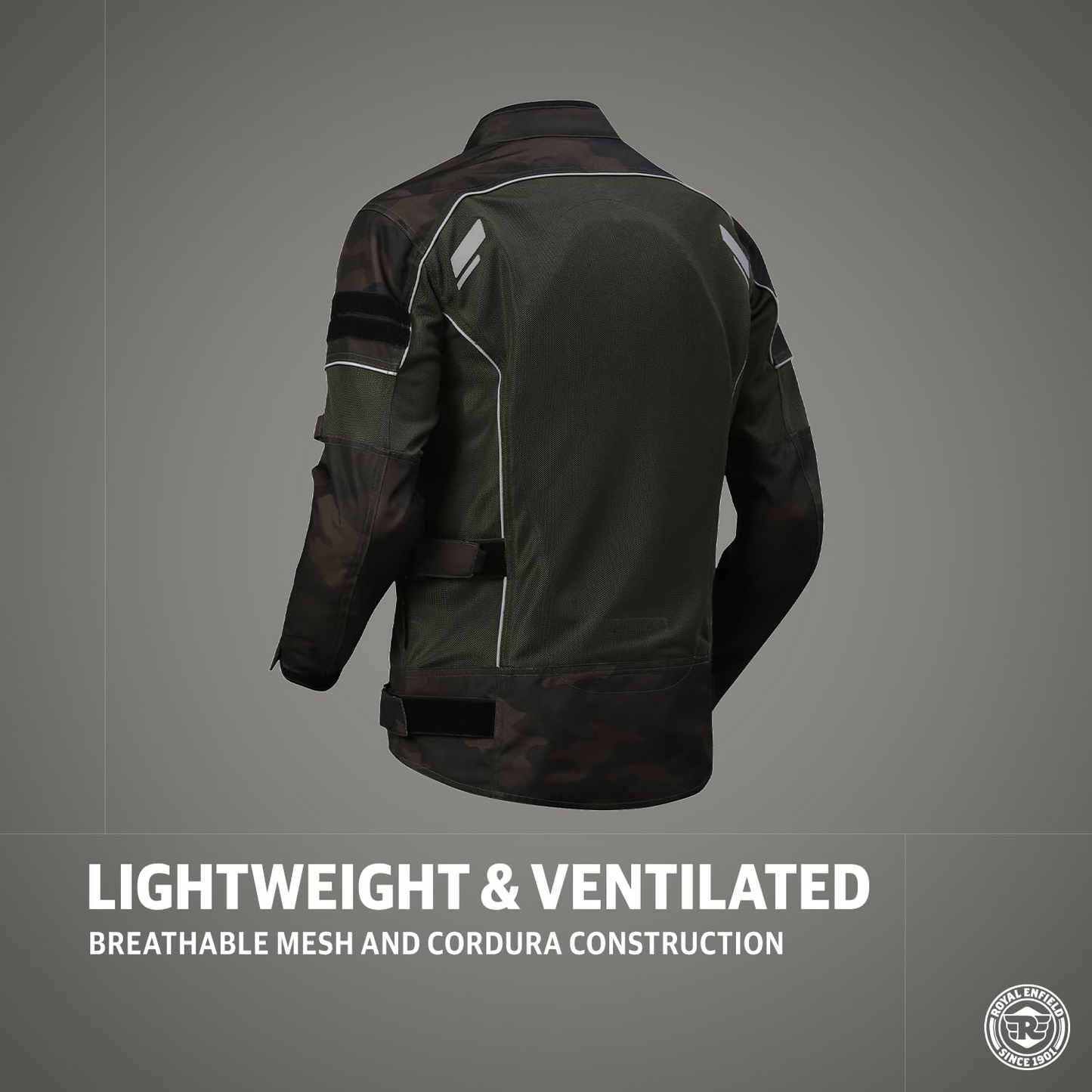 Royal Enfield Men Polyester Standard Length Streetwind V3 Riding Jacket Olive (L) 42 Protectors At Shoulder & Elbow & Pocket For Back Protectors That Can Be Upgraded Ergo Pro-Tech Ce Level 2 Armours