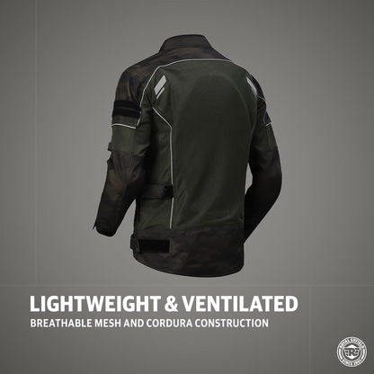 Royal Enfield Men Polyester Standard Length Streetwind V3 Riding Jacket Olive (L) 42 Protectors At Shoulder & Elbow & Pocket For Back Protectors That Can Be Upgraded Ergo Pro-Tech Ce Level 2 Armours