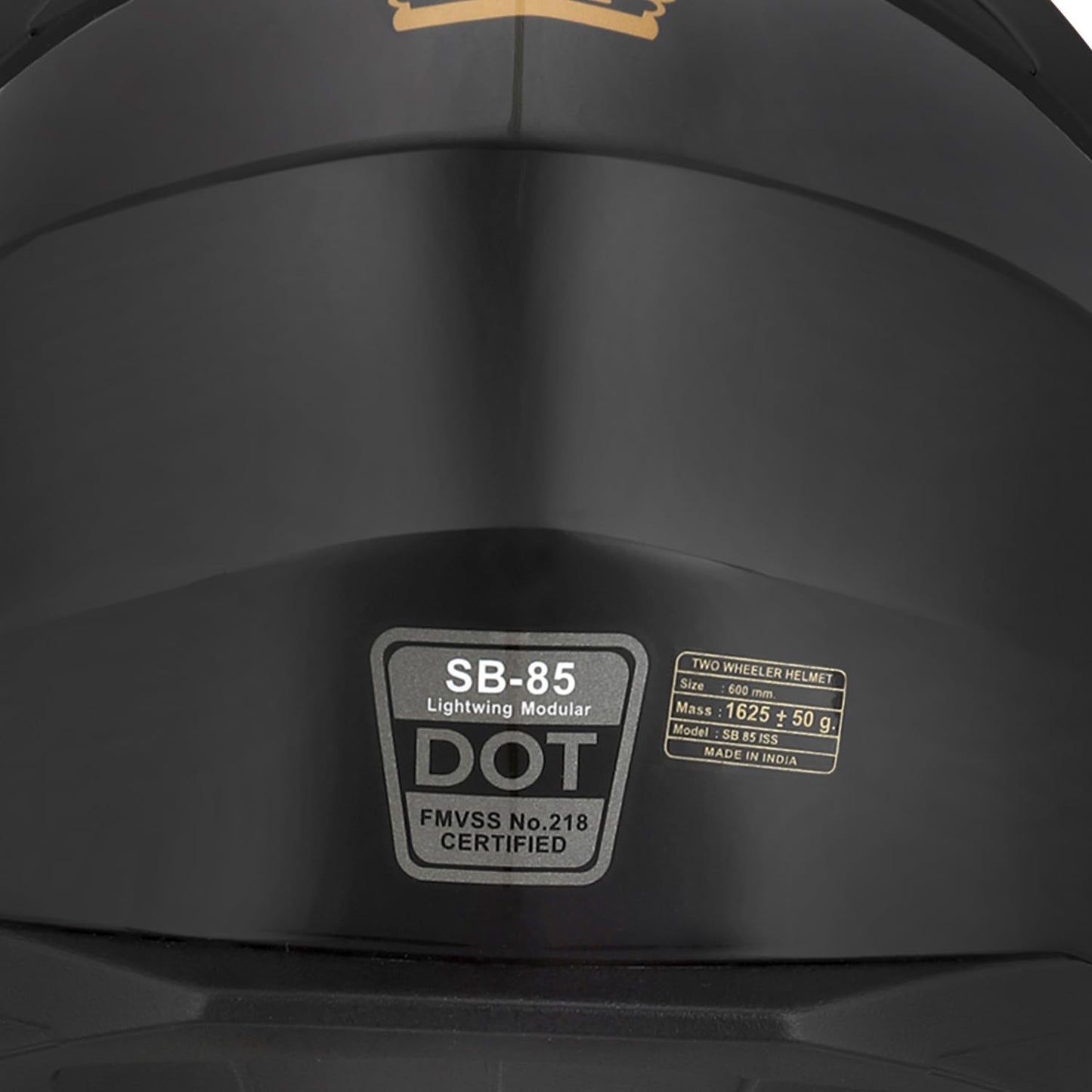 Royal Enfield ISI & DOT Certified Bullet Lightwing Modular Riding Helmet Black (M) 58 Cm-with High Impact Grade Thermoplastic & High Density Head EPS Liner for Superior Impact Protection & Durability