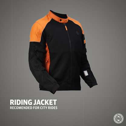 Royal Enfield Streetwind Pro Riding Jacket Orange (L) 42 Cm With Ce Level 2 Protectors At Shoulder, Elbow & Back And Ce Level 1 Ergo Pro-Tech Armours At...