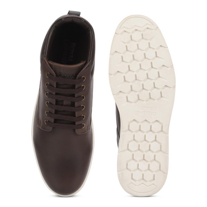 Royal enfield CLASIC LEATHER MIDANKLE SHOES DARK BROWN