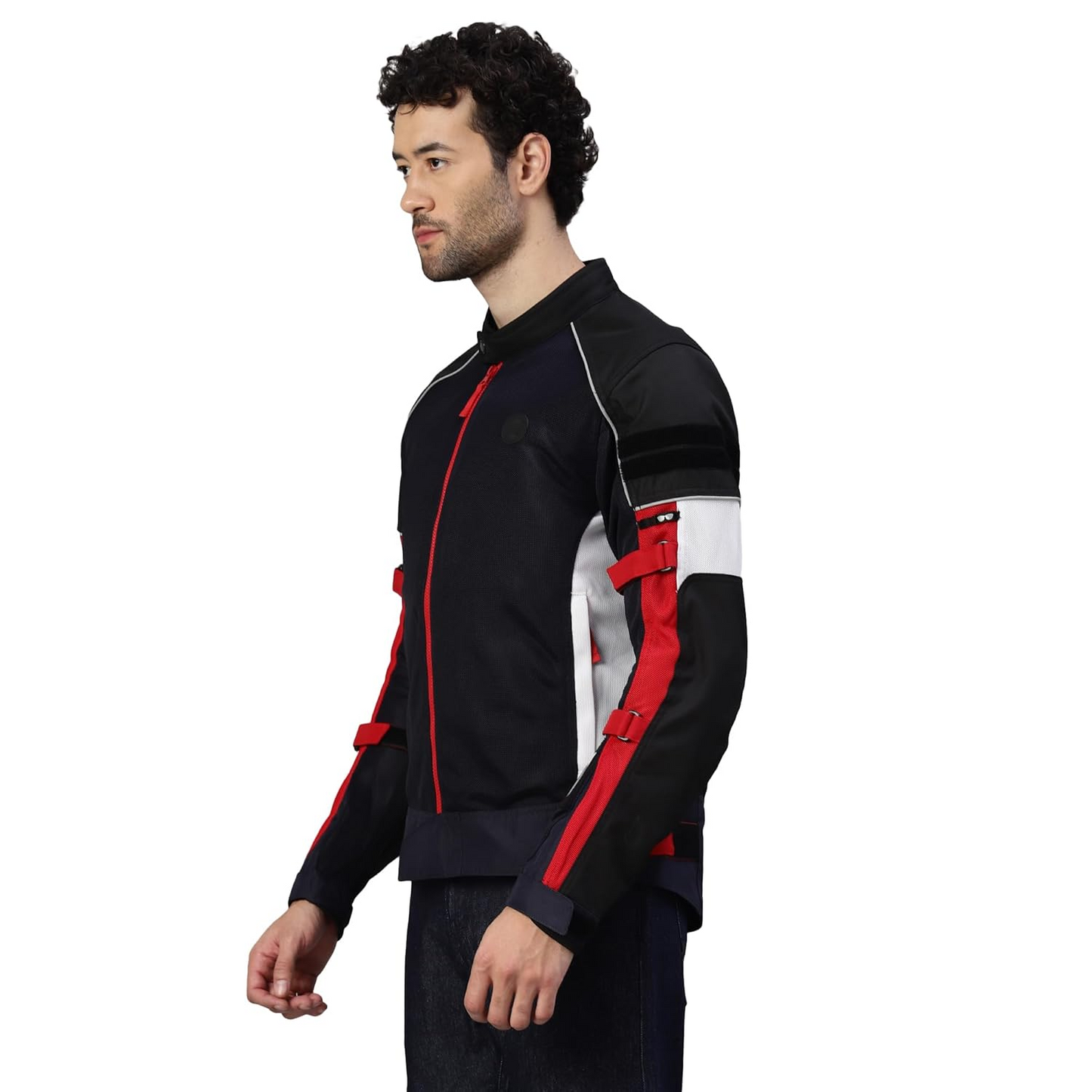 Royal Enfield Men's Polyester Standard Length Riding Jacket Dark Navy (L) 42 Cm With Ce Level 2 Protectors At Shoulder, Elbow & Back Ce Level 1 Ergo Pro-Tech Armours At Chest For Advance Protection