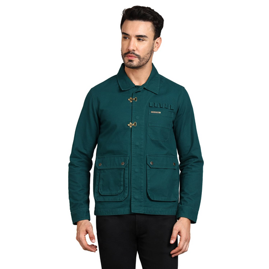 Royal Enfield Military Vintage Jacket(Size:XL)-JKA240002-DEEP TEAL