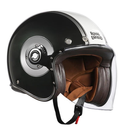 Royal Enfield Spirit of SM ID ABS GL Green ISI and DOT Certified Riding Helmet (XL) 60 Cm - High Impact Grade Thermoplastic & High Density EPS Liner for Superior Impact Protection and Durability