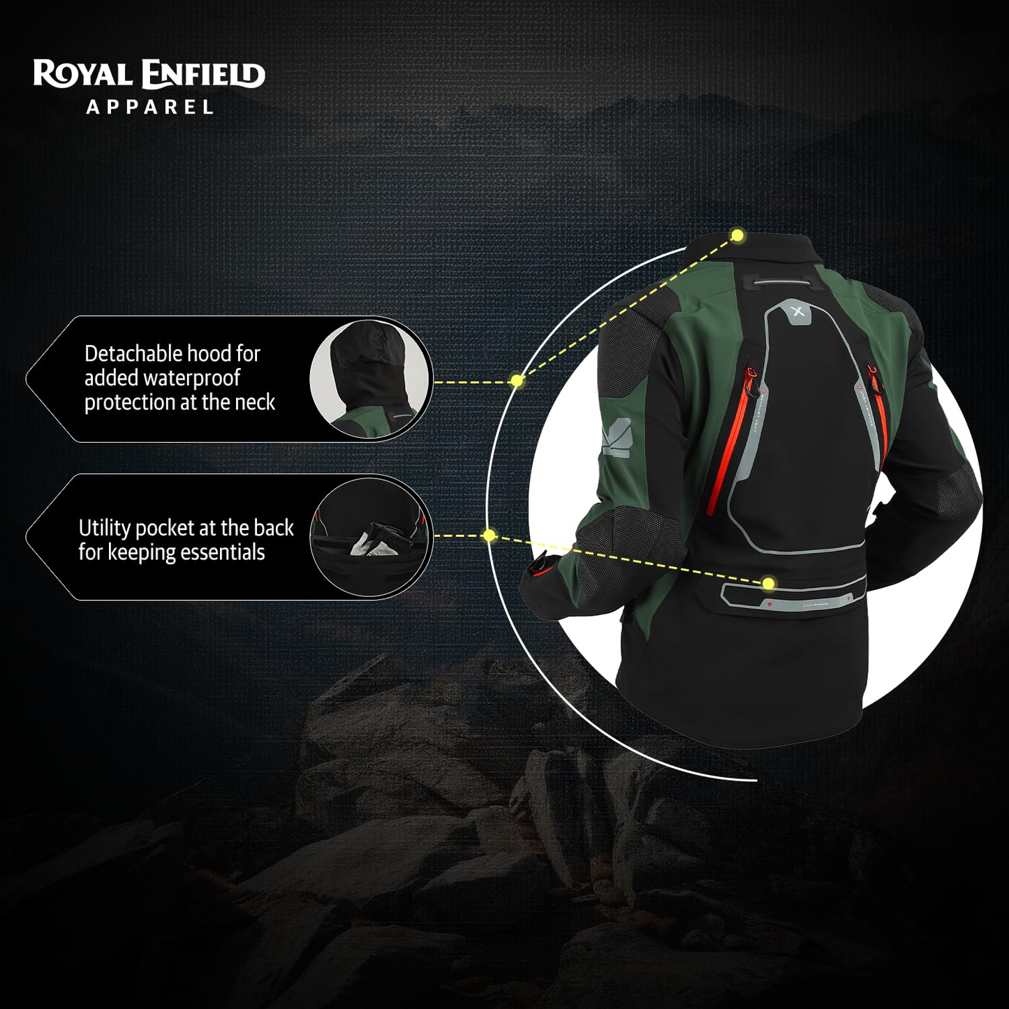 ROYAL ENFIELD ADVENTURER XT RIDING JACKET | Superfabric: High abrasion resistance | Waterproof & Detachable Winter/Thermal liner | Level 2 Protectors:...