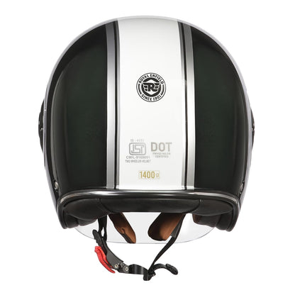Royal Enfield Spirit of SM ID ABS GL Green ISI and DOT Certified Riding Helmet (XL) 60 Cm - High Impact Grade Thermoplastic & High Density EPS Liner for Superior Impact Protection and Durability