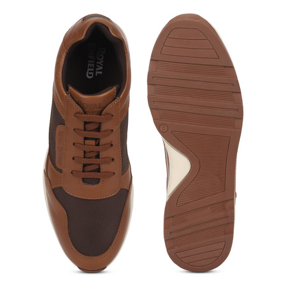 Royal Enfield Mens Thump Sneakers Brown