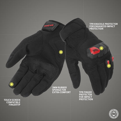 Autodux RE Rambler V3 Riding Gloves Olive,Black,BLue TPR Knuckle Protectors
