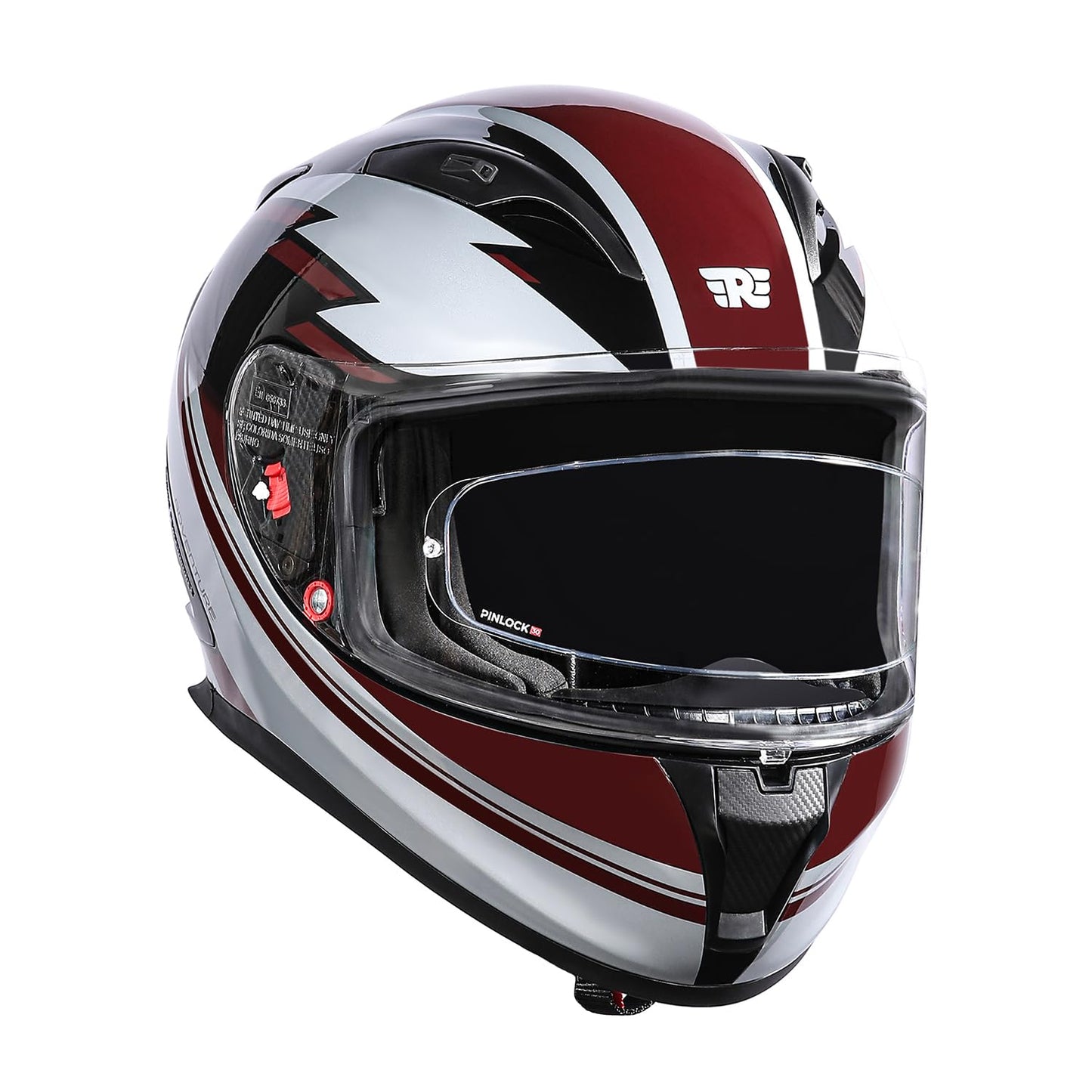 Royal Enfield Speedx FF Avd Id Abs Gl ISI and DOT Certified Riding Helmet Maroon (L) 60 with High Impact Grade Thermoplastic for Superior Impact Protection and Durability