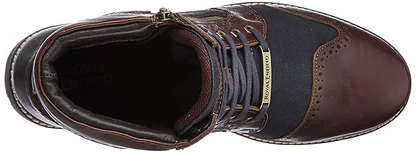 Royal Enfield Military Vibe Boots Brown & Navy Royal Enfield Military Vibe Boots Brown & Navy
