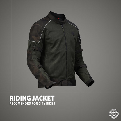 Royal Enfield Men Polyester Standard Length Streetwind V3 Riding Jacket Olive (L) 42 Protectors At Shoulder & Elbow & Pocket For Back Protectors That Can Be Upgraded Ergo Pro-Tech Ce Level 2 Armours