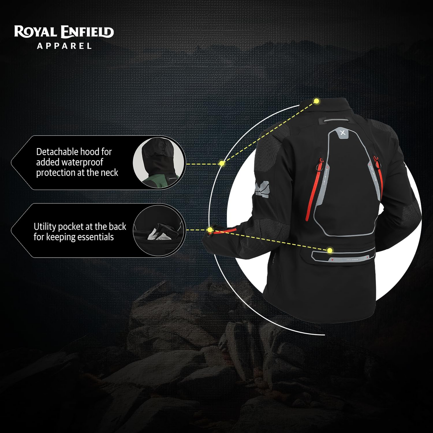 ROYAL ENFIELD ADVENTURER XT RIDING JACKET | Superfabric: High abrasion resistance | Waterproof & Detachable Winter/Thermal liner | Level 2 Protectors:...