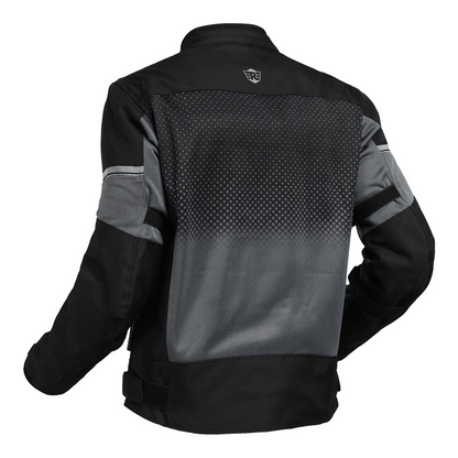 ROYAL ENFIELD HIGH STREET ECO RIDING JACKET|CE level 2 armours at Shoulders & Elbows CE level 2 armour at back, XY CE level 1 armour at Chest|Super soft Neoprene fabric at collar |BLACK 2XL
