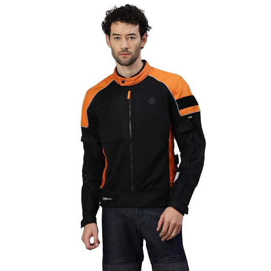 Royal Enfield Streetwind Pro Riding Jacket Orange (L) 42 Cm With Ce Level 2 Protectors At Shoulder, Elbow & Back And Ce Level 1 Ergo Pro-Tech Armours At...