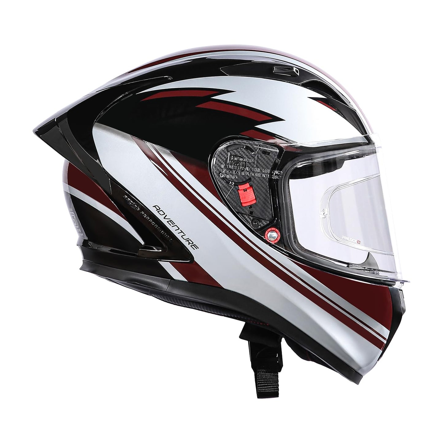 Royal Enfield Speedx FF Avd Id Abs Gl ISI and DOT Certified Riding Helmet Maroon (L) 60 with High Impact Grade Thermoplastic for Superior Impact Protection and Durability