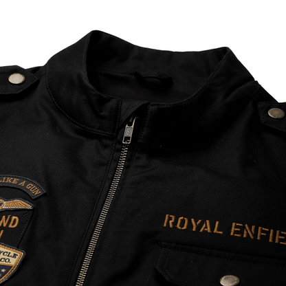Royal Enfield Sleeveless Commando Jacket Black (Size: XL)-JKO240006-BLACK