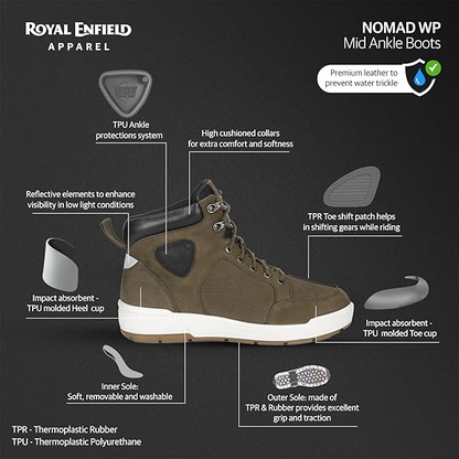 Royal Enfield City Cruising Olive Boots