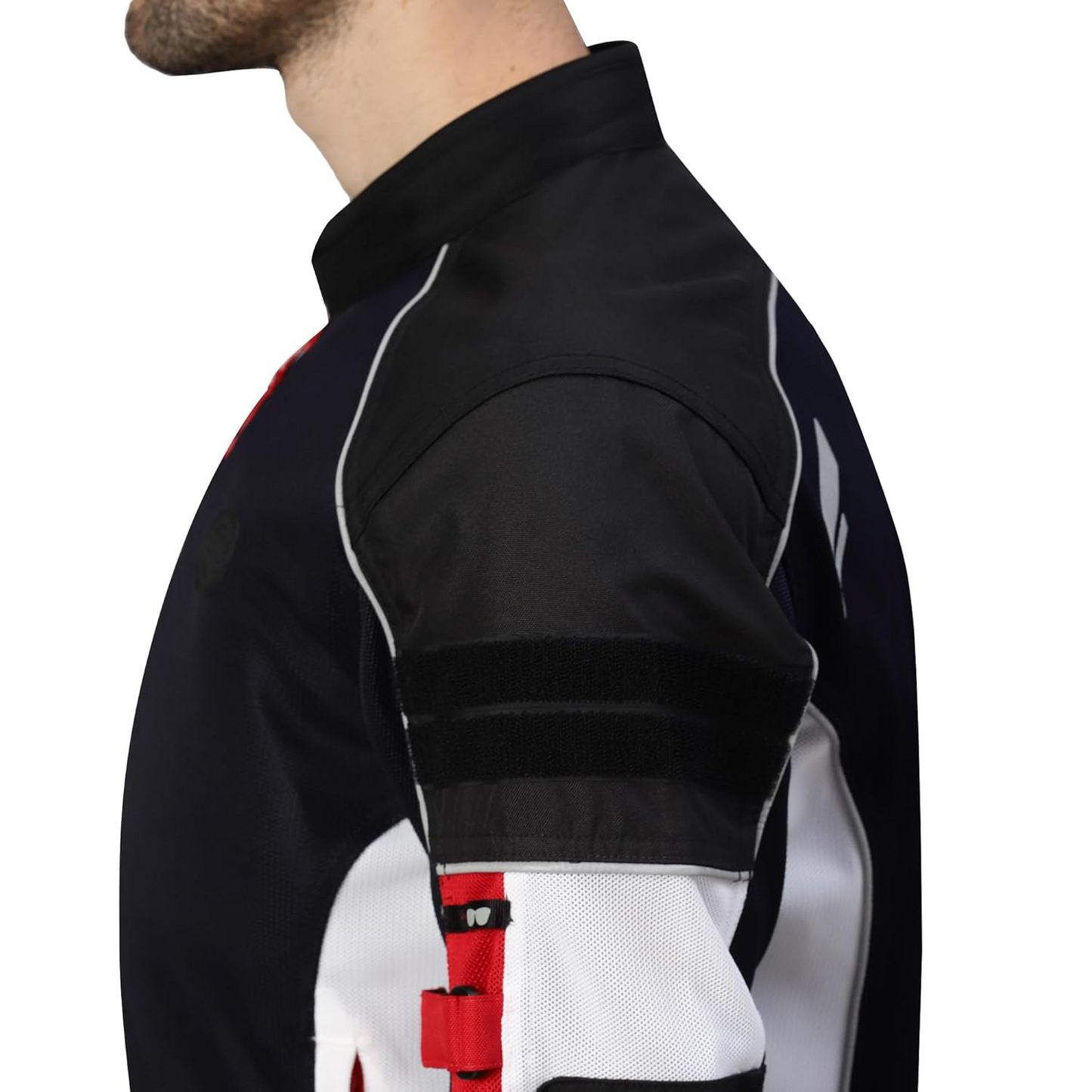 Royal Enfield Men's Polyester Standard Length Riding Jacket Dark Navy (L) 42 Cm With Ce Level 2 Protectors At Shoulder, Elbow & Back Ce Level 1 Ergo Pro-Tech Armours At Chest For Advance Protection