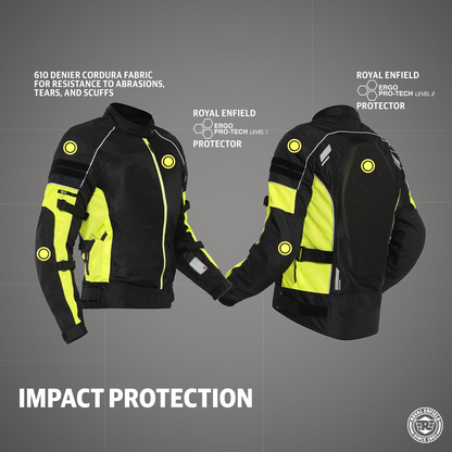 Royal Enfield Streetwind Pro Riding Jacket Black (L) 42 Cm With Ce Level 2 Protectors At Shoulder, Elbow & Back And Ce Level 1 Ergo Pro-Tech Armours At...