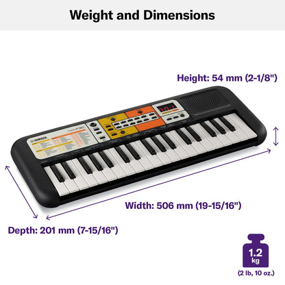 Autodux Yamaha PSS-F30 Portable Keyboard 37 Keys | Built-In Rhythms & Songs Black Color