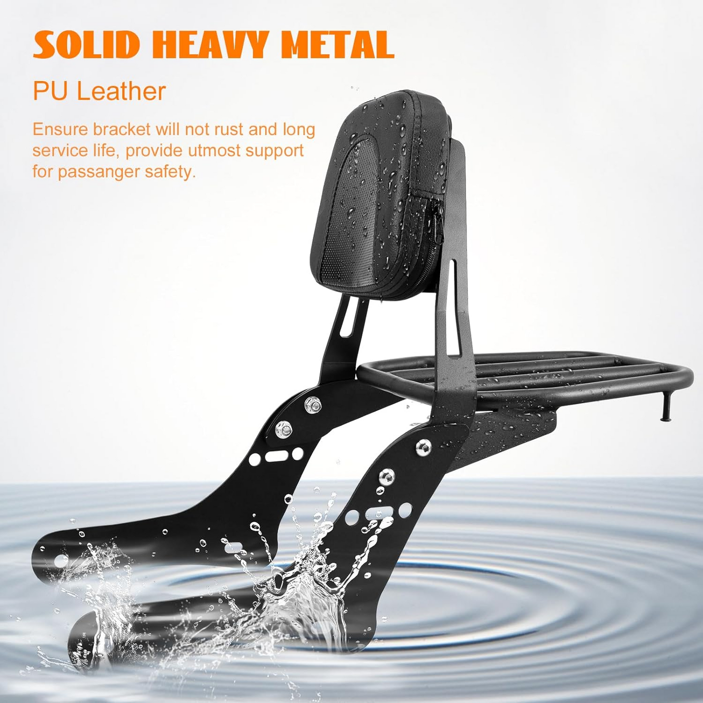 Autodux Fit For Motorcycle Sissy Bar Detachable Rear Passenger Backrest with Luggage Rack Backrest Pad for Honda Rebel 1100 1100T CMX1100 DCT 2021-2024 Replace OEM P/N:08R71-MLA-A00MLA-A00